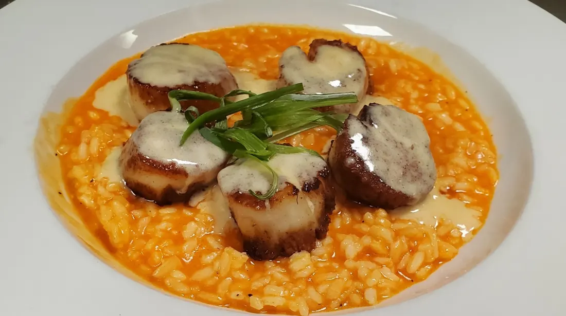 Seared sea scallops